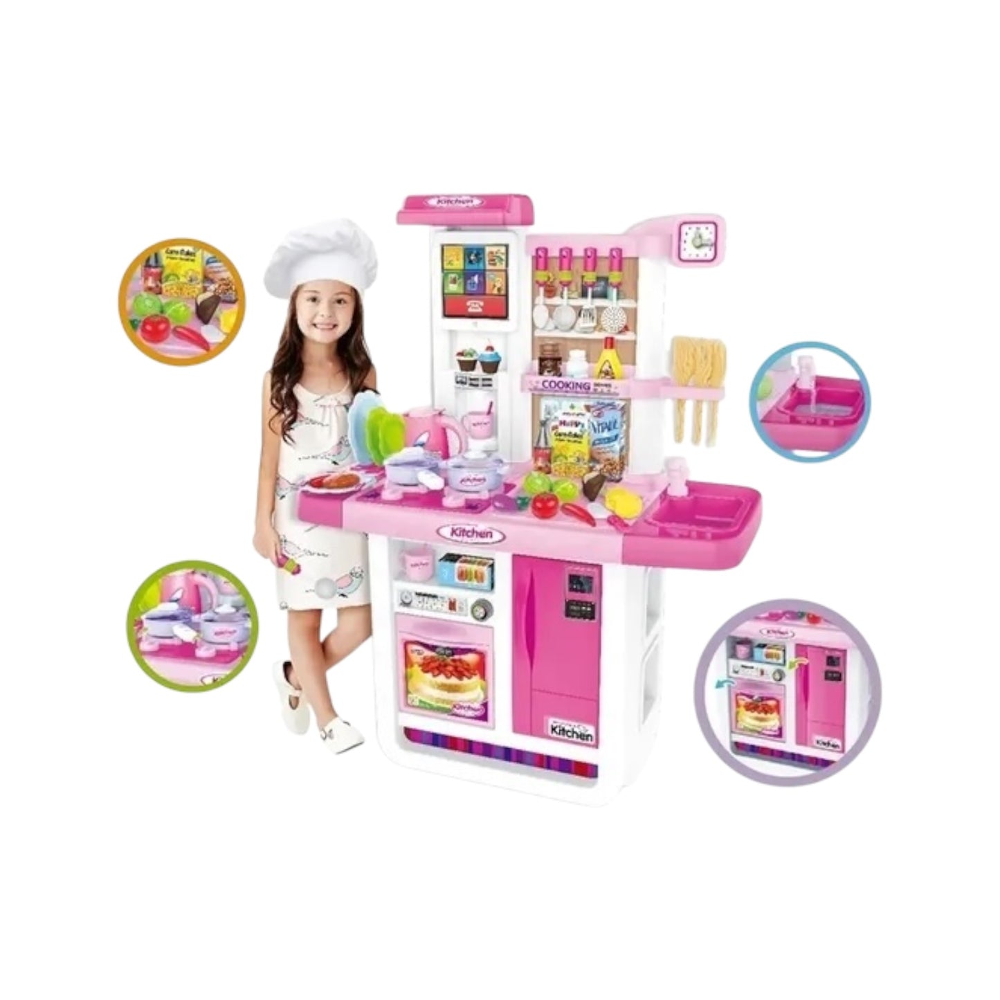 Cocina De Juguete Grande Para Niña 98 Cms