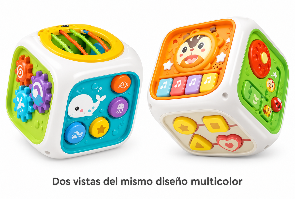 🎶 Cubo didáctico musical 6 en 1: ¡diversión por todos lados! 🌈
