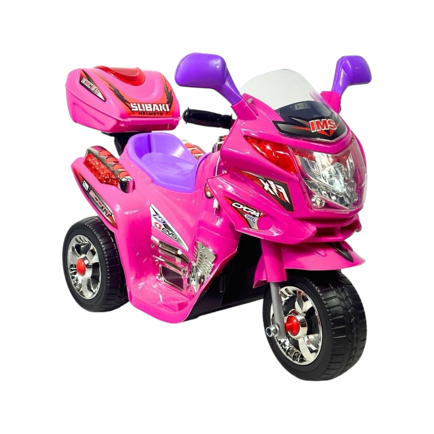 Moto Electrica Subaki Con Llantas En Goma, Bluetooth - Rosada