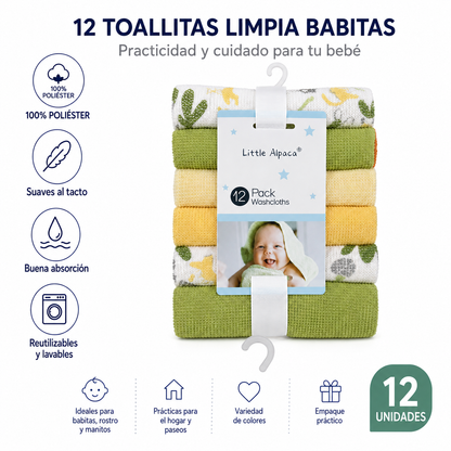Toallitas Limpia Babitas para Bebé x12 | Little Alpaca