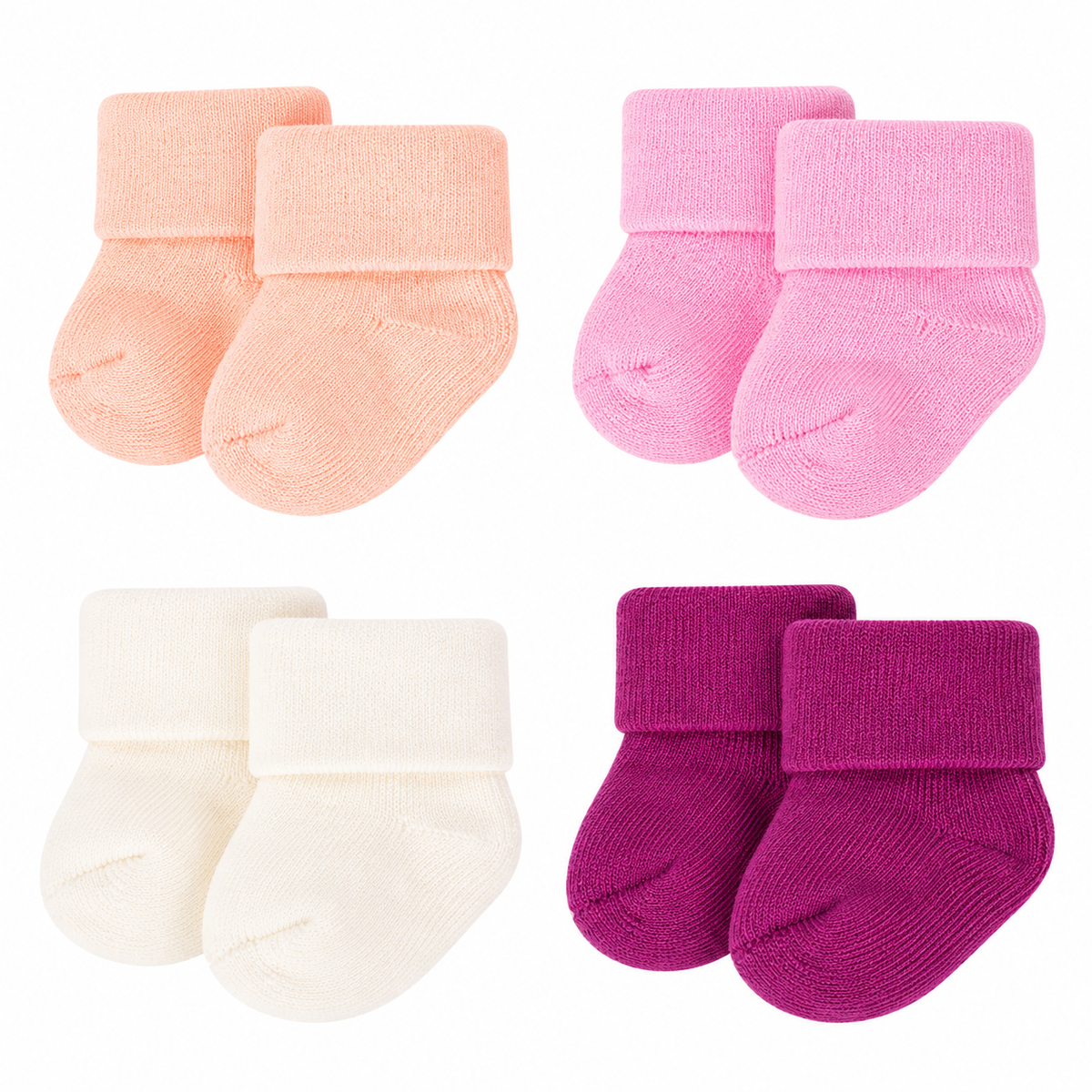 Set de 4 Pares de Medias para Bebé 💕