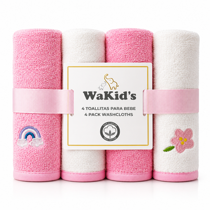Toallitas Limpia Babitas para Bebé x4 | 100% Algodón | WaKid’s