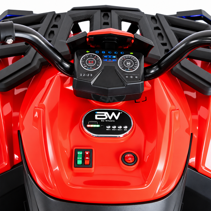 Cuatrimoto eléctrica Prinsel Warrior 12V roja con ruedas EVA