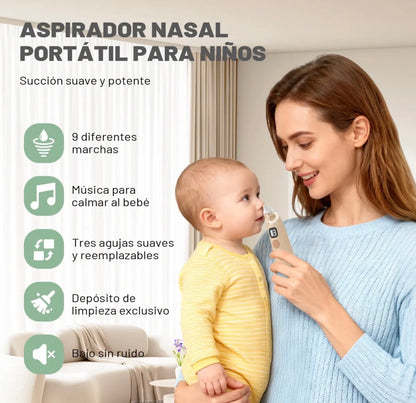 Aspirador Nasal Eléctrico para Bebé Recargable