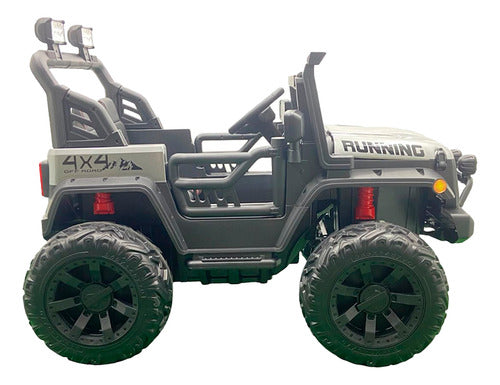 Carro Jeep Eléctrico 2 Puestos 868 Running  Llantas En Goma y Control Remoto Metalizado