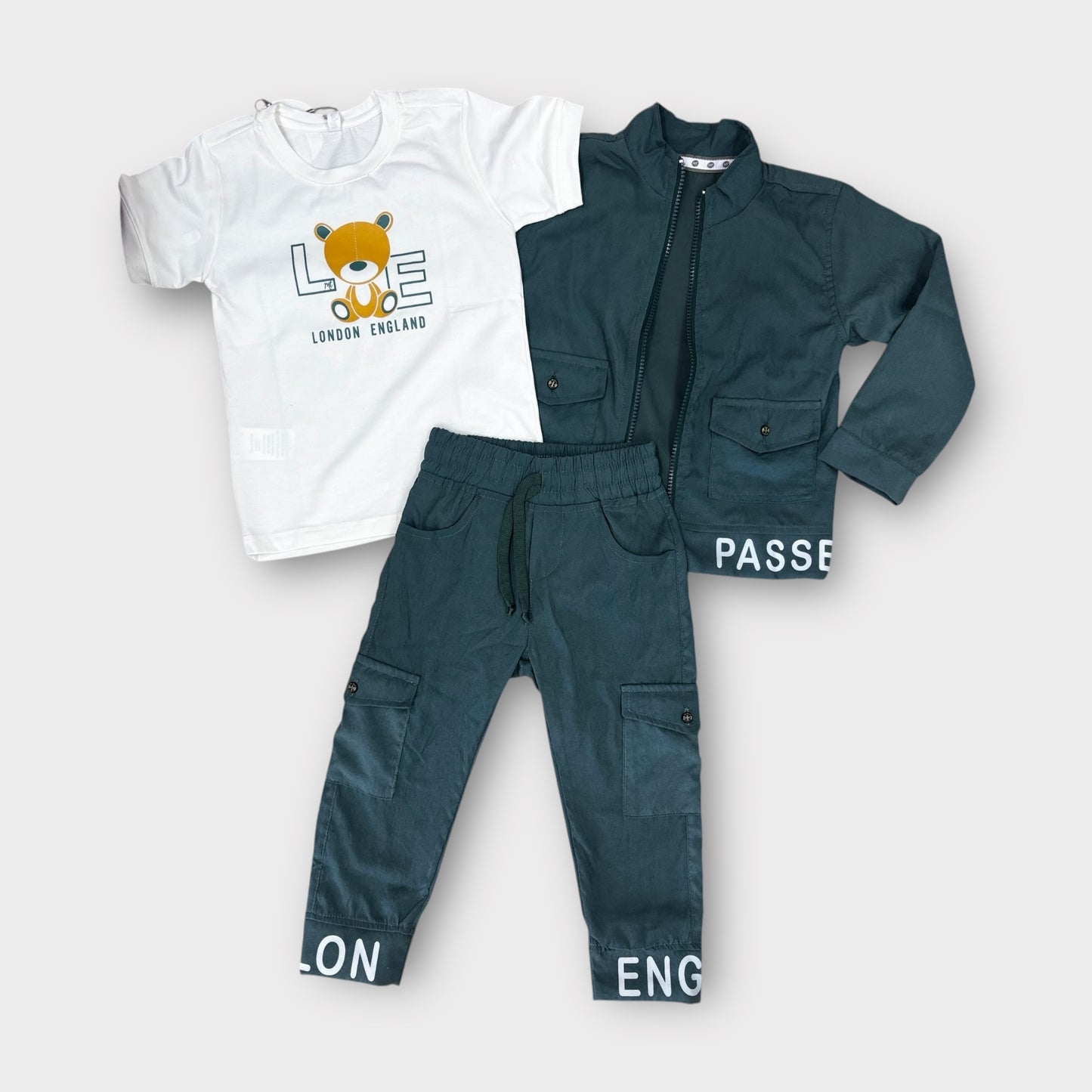 Conjunto 3 Piezas Cargo Verde