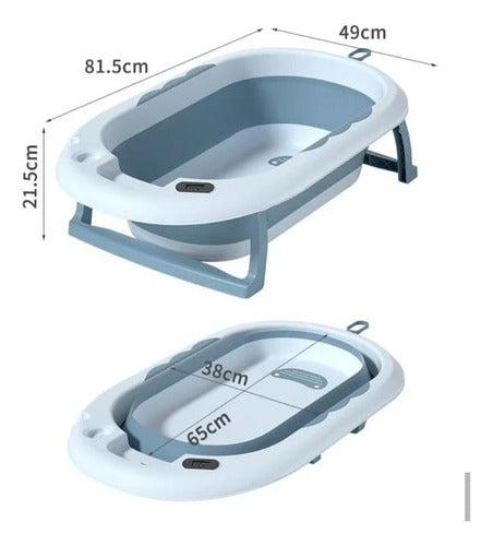 Bañera Plegable Ballena Con Termómetro + Ducha Eléctrica 470