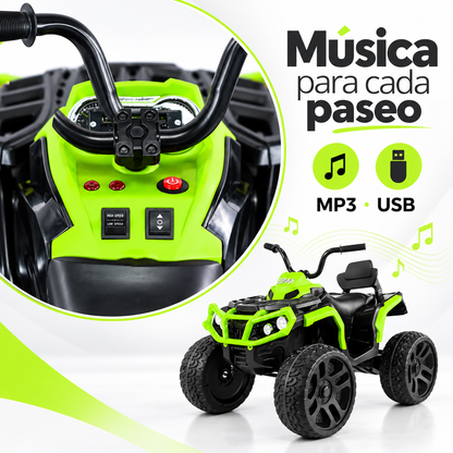 Cuatrimoto Eléctrica Recargable Fénix 12 Voltios Fénix Llantas En Goma Con Control Remoto Prinsel