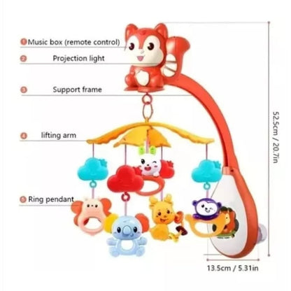 Móvil Musical Con Control Remoto Ardilla
