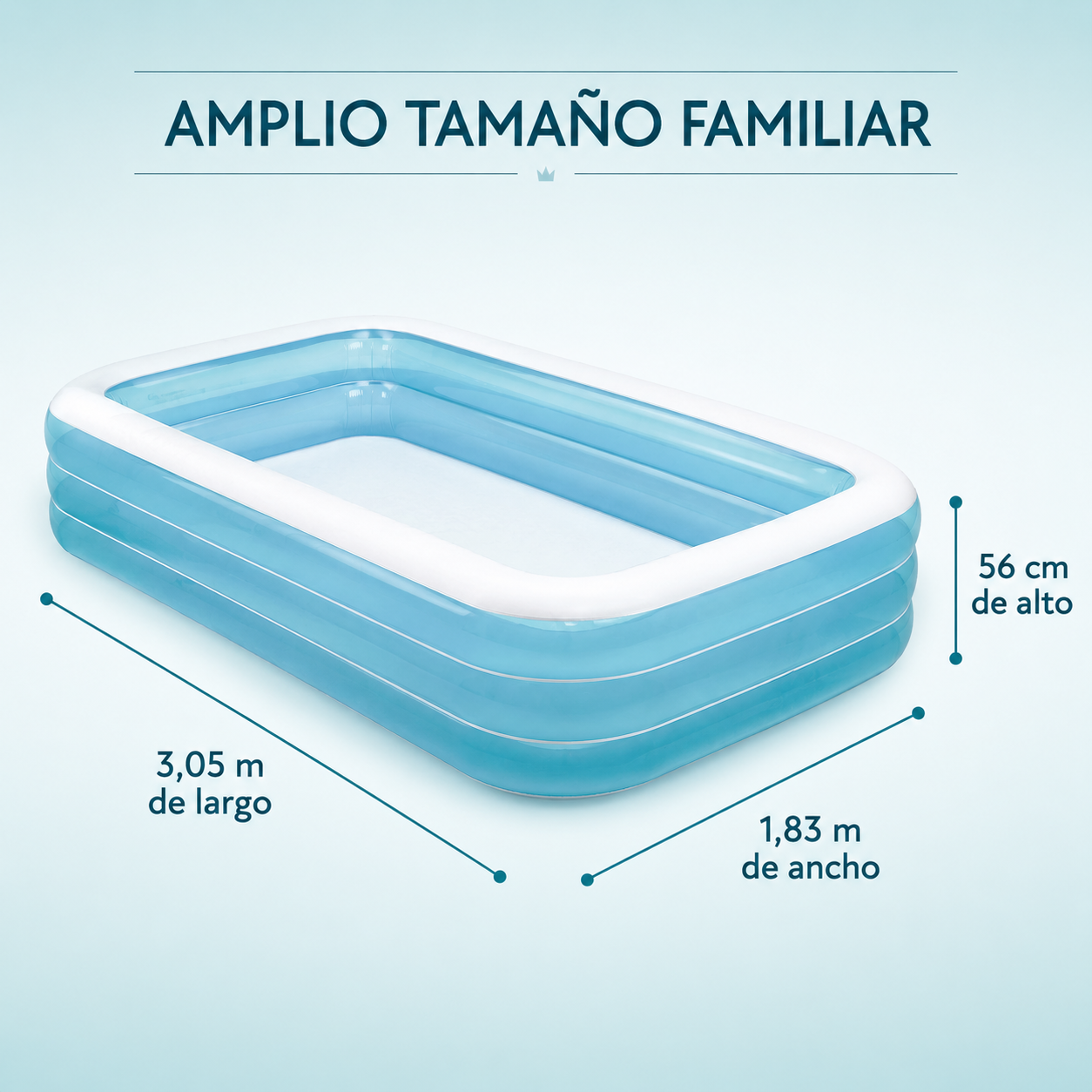 Piscina Inflable Familiar Intex 3,05 × 1,83 × 0,56 m