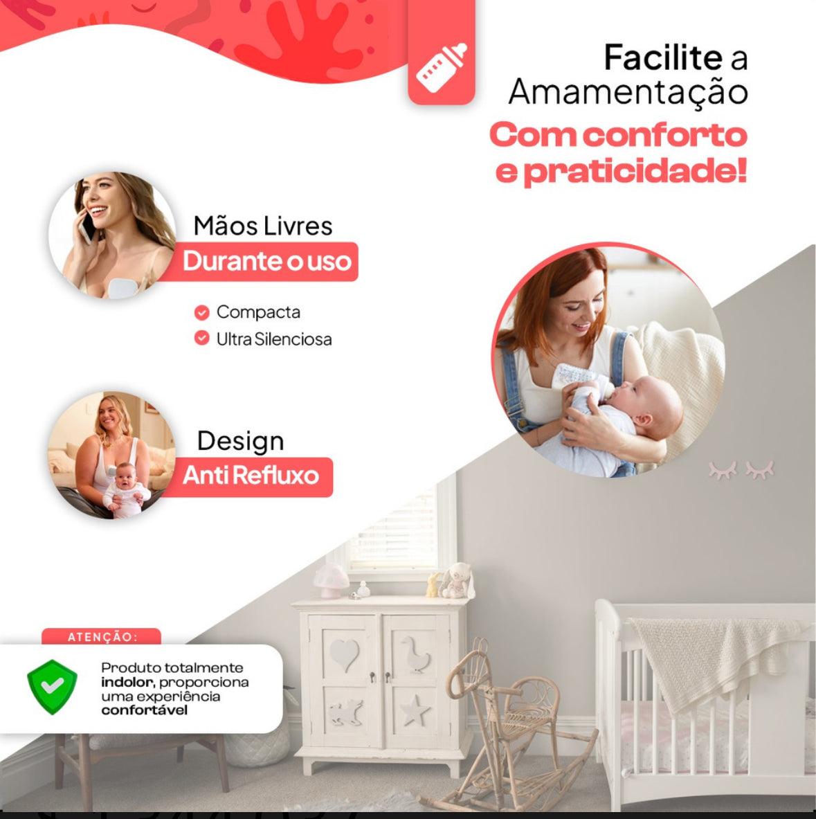 Extractor Eléctrico De Leche Materna Manos Libres Babe