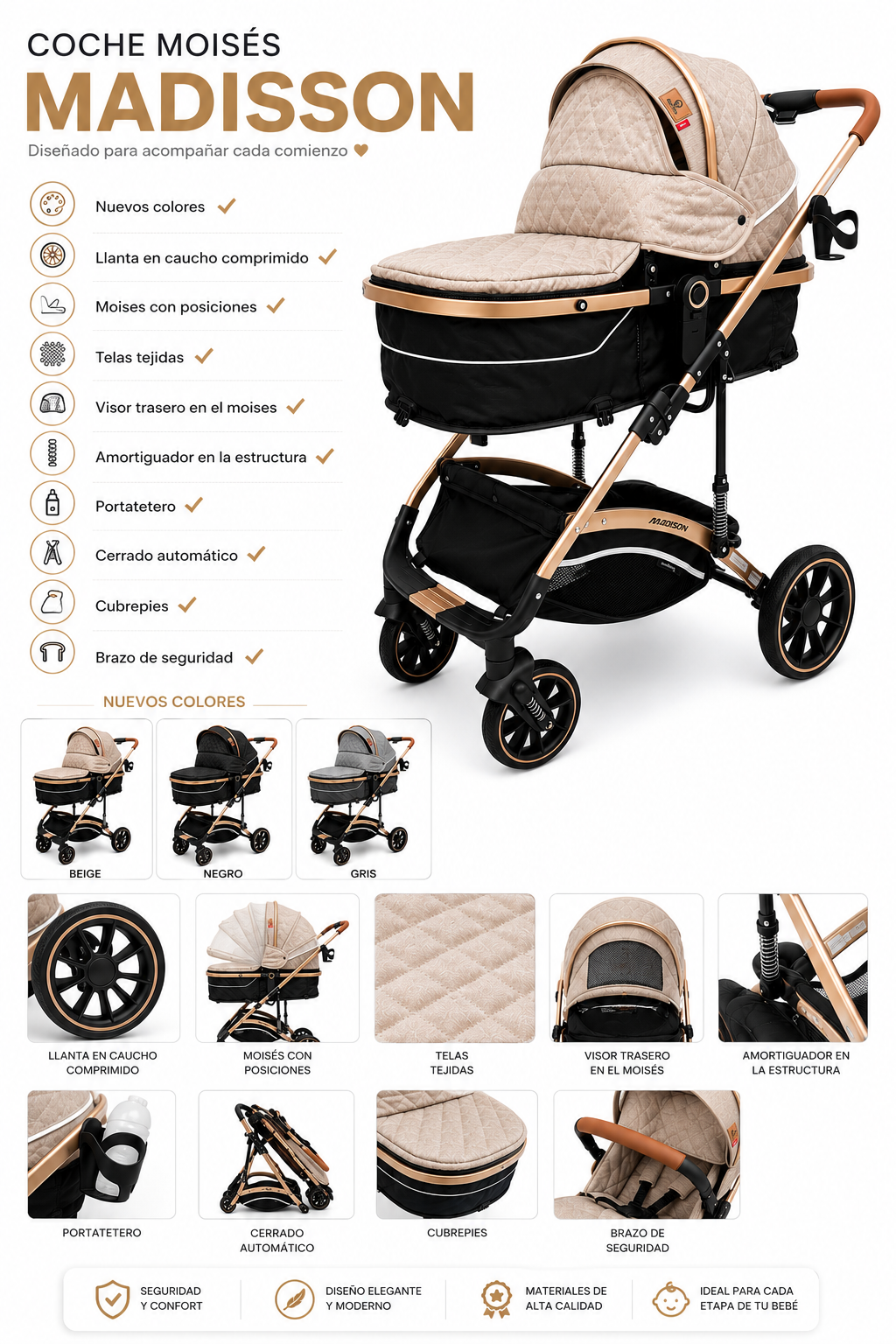 Coche Moisés Madisson Premium Maxibaby