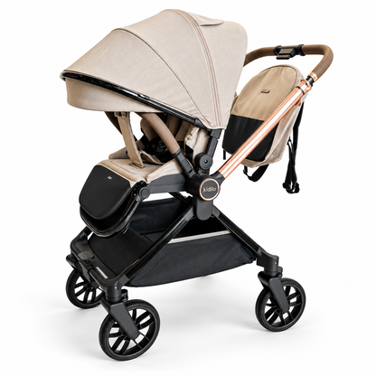 Coche Capri Con Mango Reversible  Kidilo y Pañalera Premium Marca Kidilo