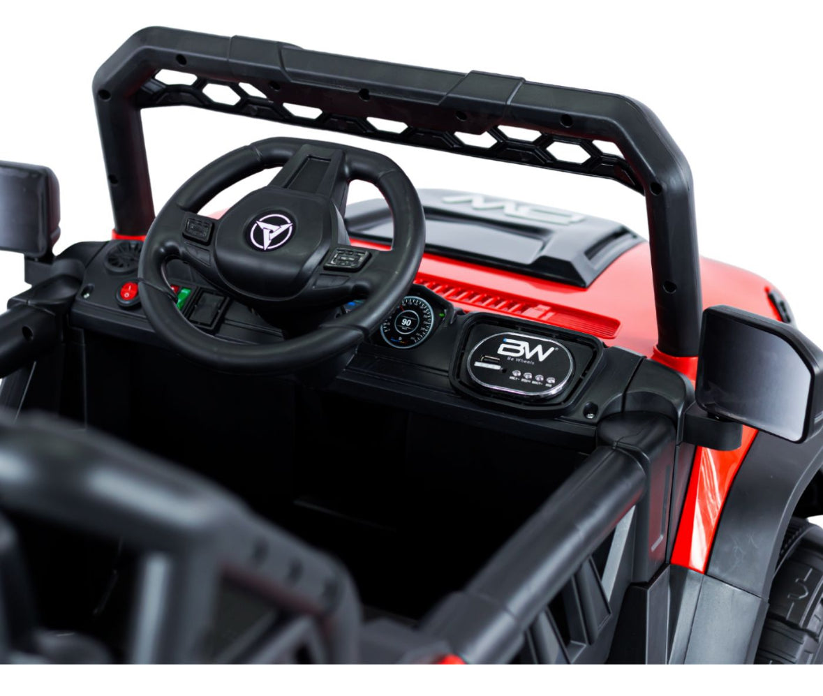 Carro Electrico Rubicon 12 Voltios Con Control Remoto Prinsel Rojo Llantas En Goma