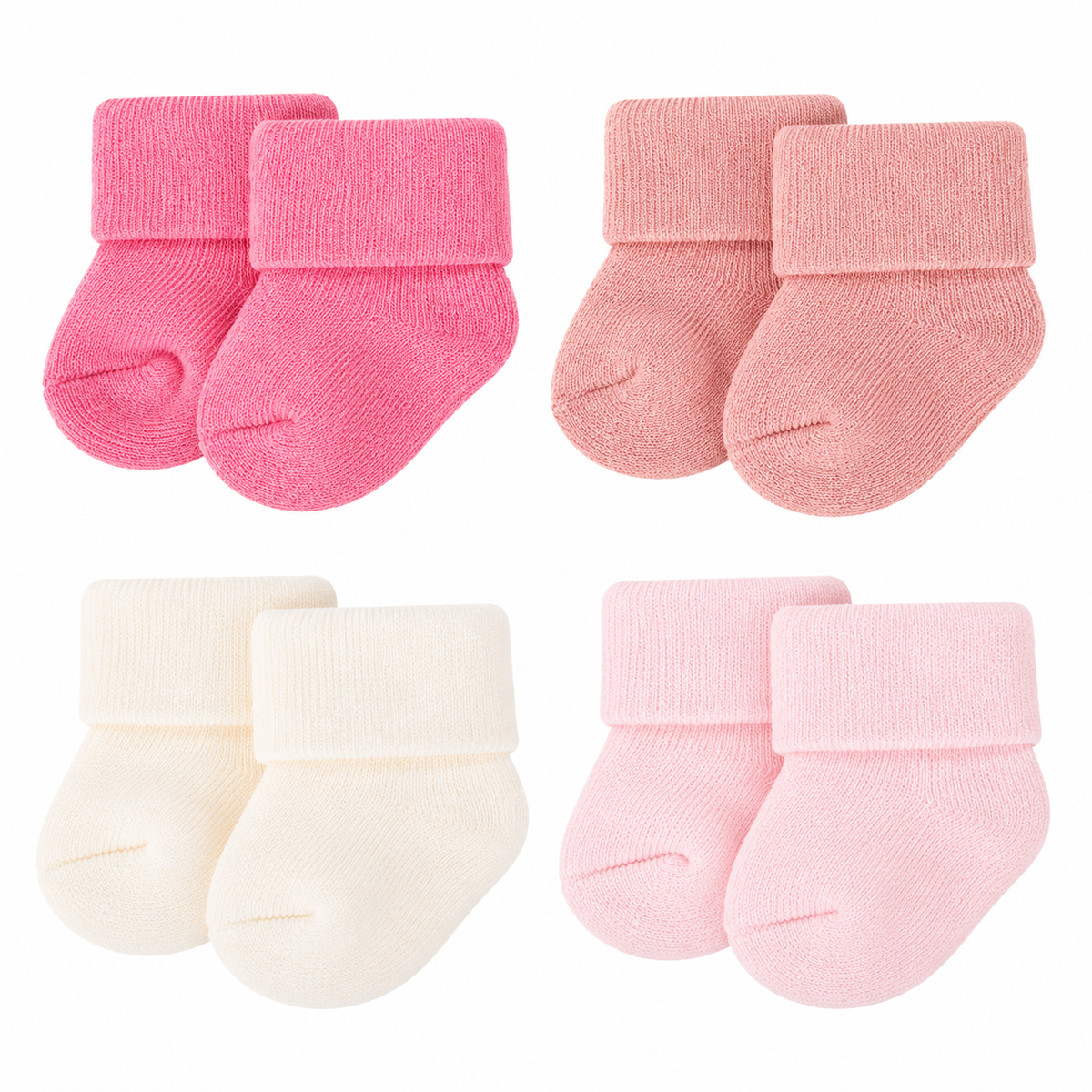 Set de 4 Pares de Medias para Bebé 💕