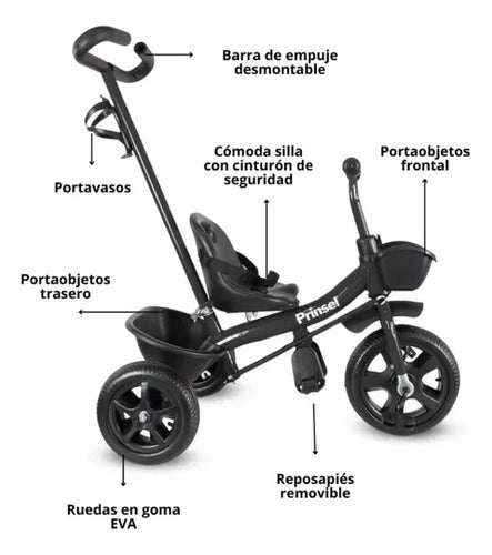 Triciclo Paseador Cool Kids Prinsel