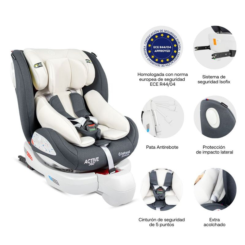 Silla Para Carro 360 Active Con Isofix Premium Bebesit