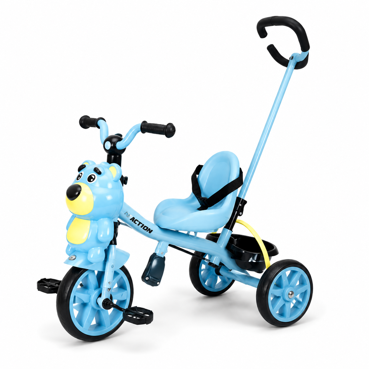 Triciclo Paseador Osito con Guía, Luces y Música