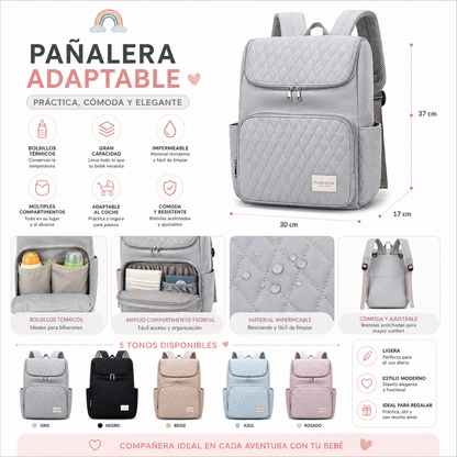 Pañalera Morral Impermeable para Bebé | 5 Colores