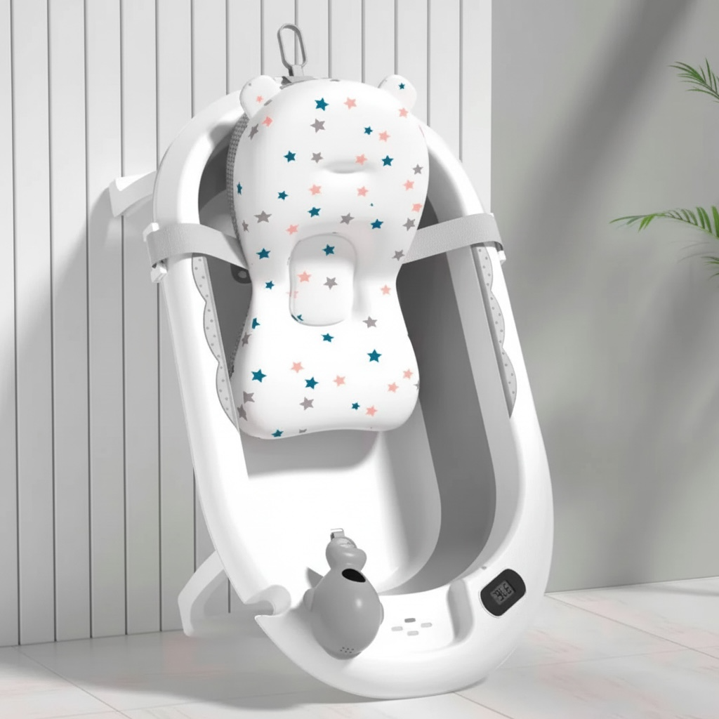 Bañera Plegable Ballena 470 Con Termómetro
