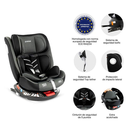 Silla Para Carro Nox 360 Grados Con Isofix Bebesit