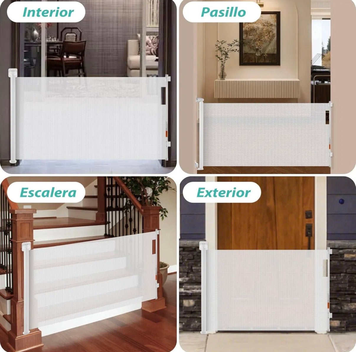 Barrera Puerta Retráctil Seguridad Para Bebes Niños