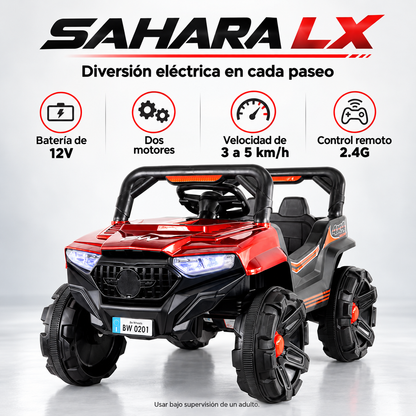 Carro Electrico Sahara Lx 12 V Con Control Remoto Rojo Marca Prinsel