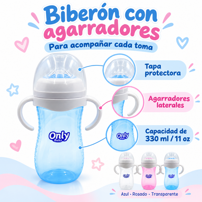 🍼 Biberón Only Baby con agarradores — 330 ml / 11 oz