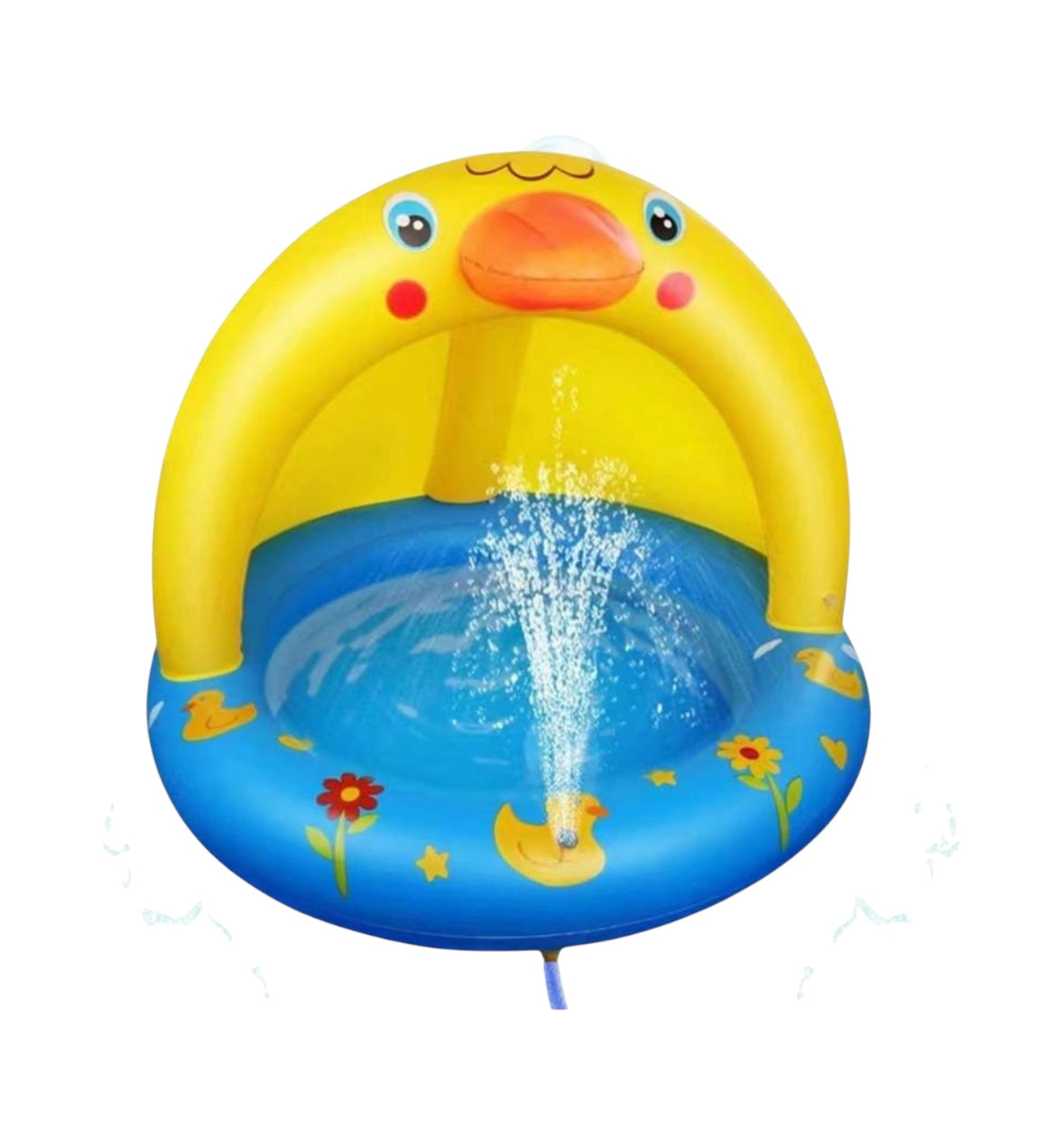 Piscina Borde Lanza Agua Protección Solar 110x100cm Niños