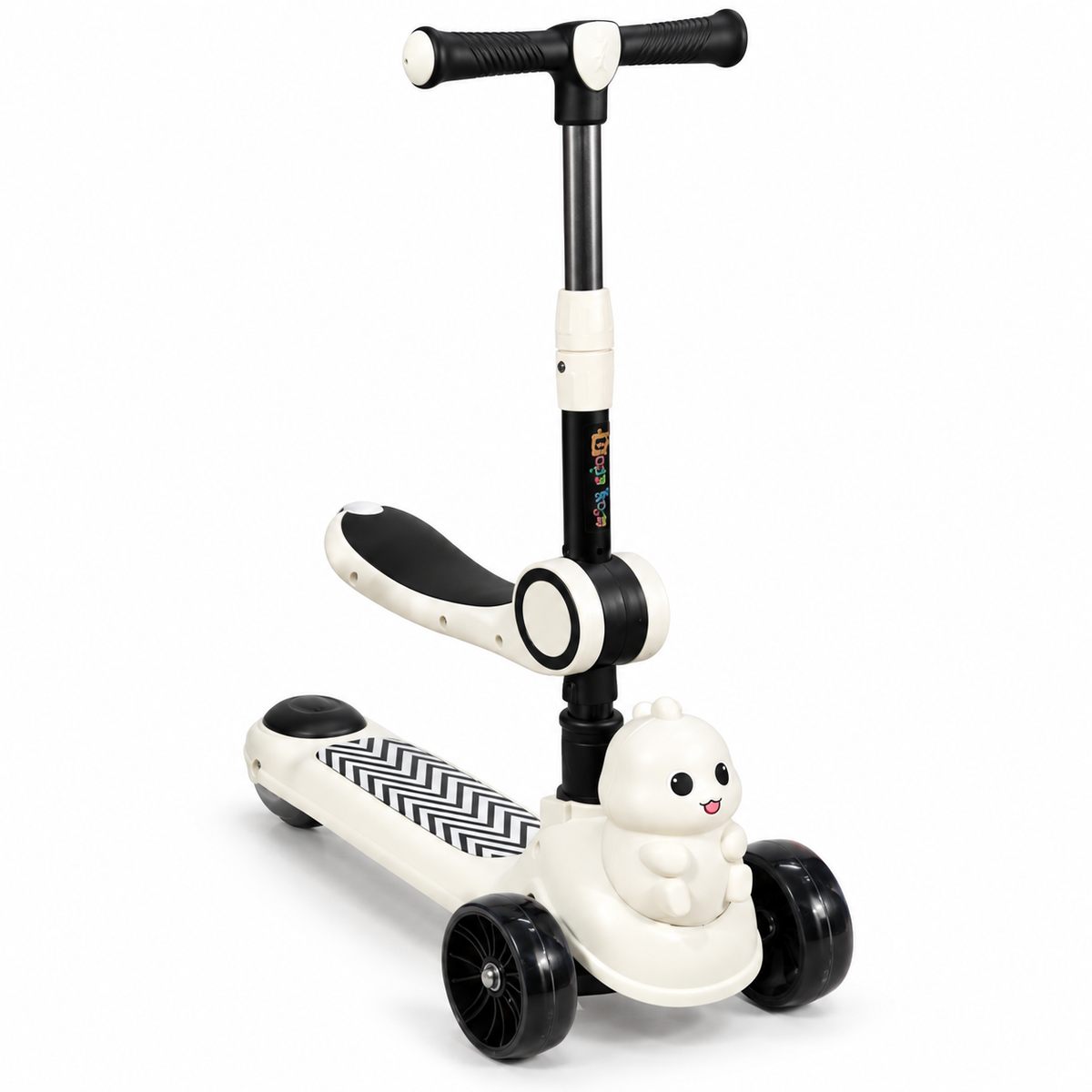 Monopatín Infantil Con Asiento, luces y Música – 3 ruedas Osito