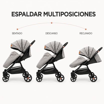 Coche Bebé Maleta y Mecedora 2 en 1 con Plegado Supercool