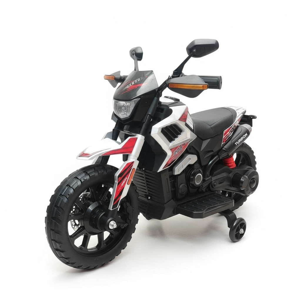 Moto Eléctrica  Cross Con Llantas De Apoyo