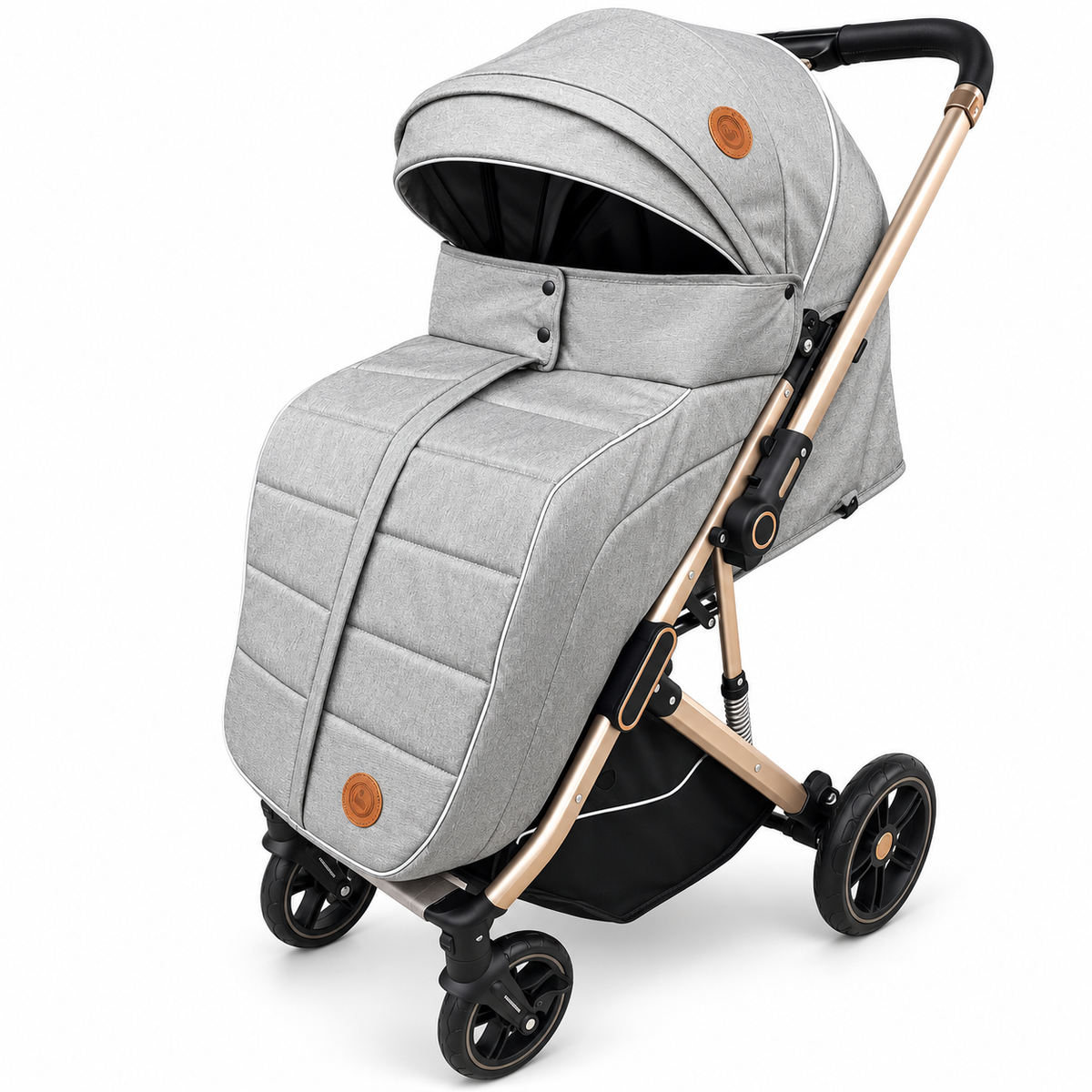 Coche Maleta River Plus Premium con Mango Reversible y Cubrepiés Con Llantas En Goma