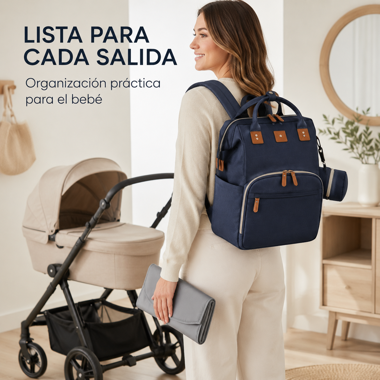 Pañalera Multifuncional con Cambiador SHT709