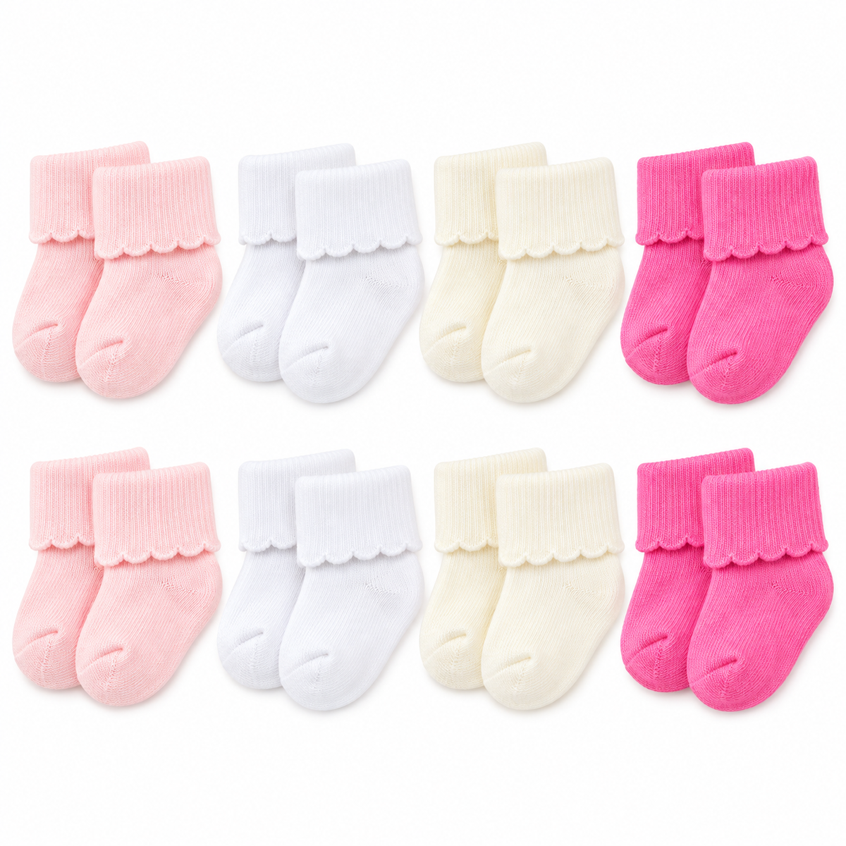 Set de 8 Pares de Medias para Bebé 💕