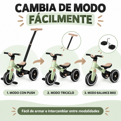 Bici Triciclo Balance Bike 3 en 1 Forza Con Guía