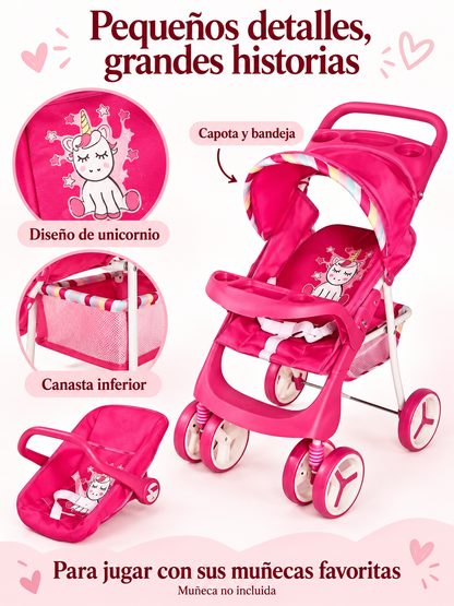 Kit para Muñecas Marca Bebesit: Coche, Cuna y Portabebé