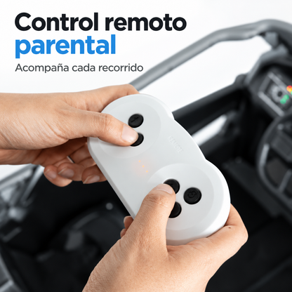 Carro Eléctrico Prinsel Summit 12V Gris con Control Remoto Con Llantas En Goma