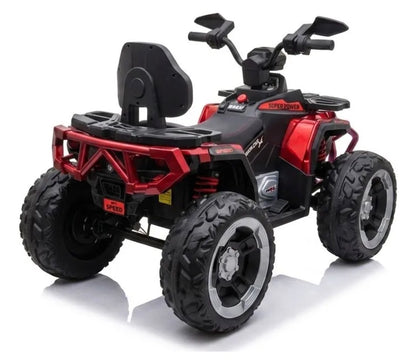 Cuatrimoto Eléctrica 4x4 Niños 12v Llantas Goma App Y Cuero Grande