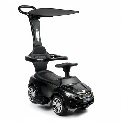 Carro Paseador Montable Deportivo Con Guía Dirigible Musical