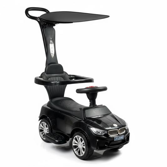 Carro Paseador Montable Deportivo Con Guía Dirigible Musical