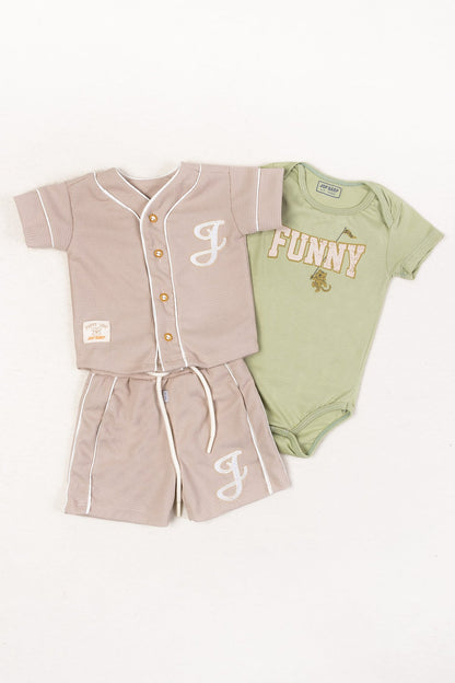 Conjunto 3 Piezas Funny Joy Beige