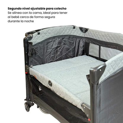 Corral Cuna Colecho Silver De Lujo Maxibaby