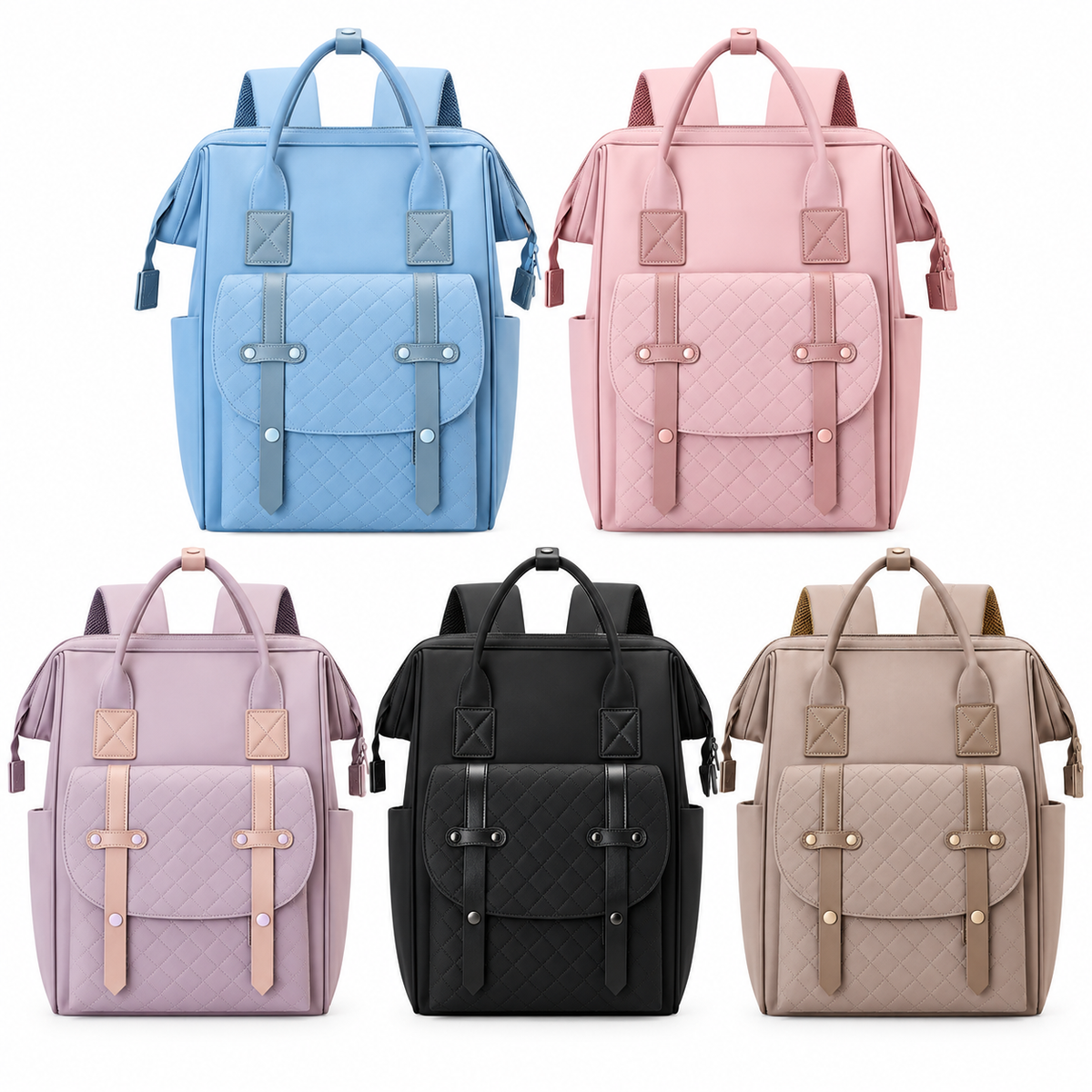 Pañalera Tipo Morral Acolchada para Bebé