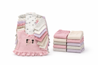 Semanario Para Bebe 14 Piezas - 7 Camibusos + 7 Pantalones Niña