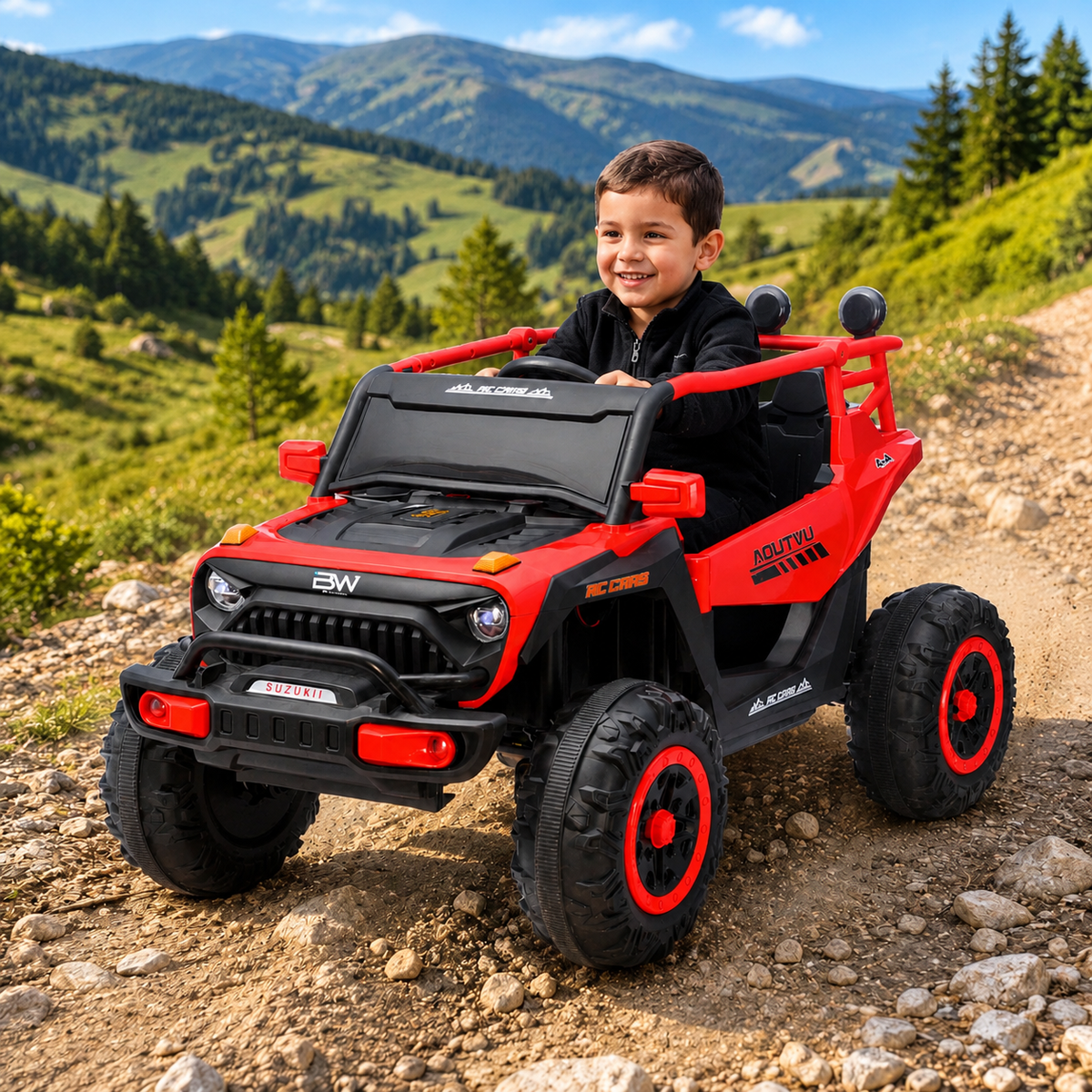 Carro Eléctrico Para Niños Marca Prinsel Go Trail 12V Con Control remoto y Llantas En Goma