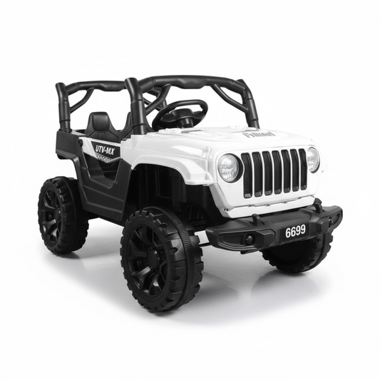 Carro Montable Eléctrico  Cherokee Prinsel Blanco Con Control Remoto