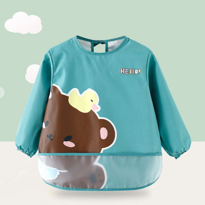 Babero Delantal Con Mangas En Tela Con Bolsillo Recolector