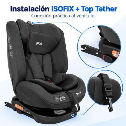Silla de carro Priori First i-Size 360° ISOFIX