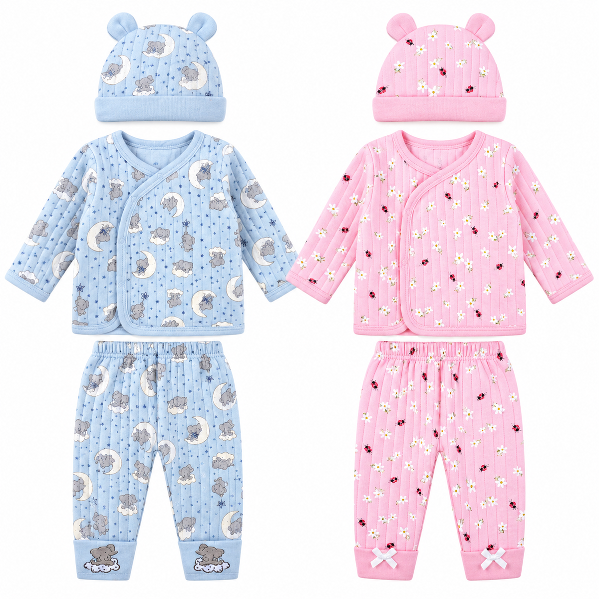 Pijama Acolchado para Bebé de 3 Piezas